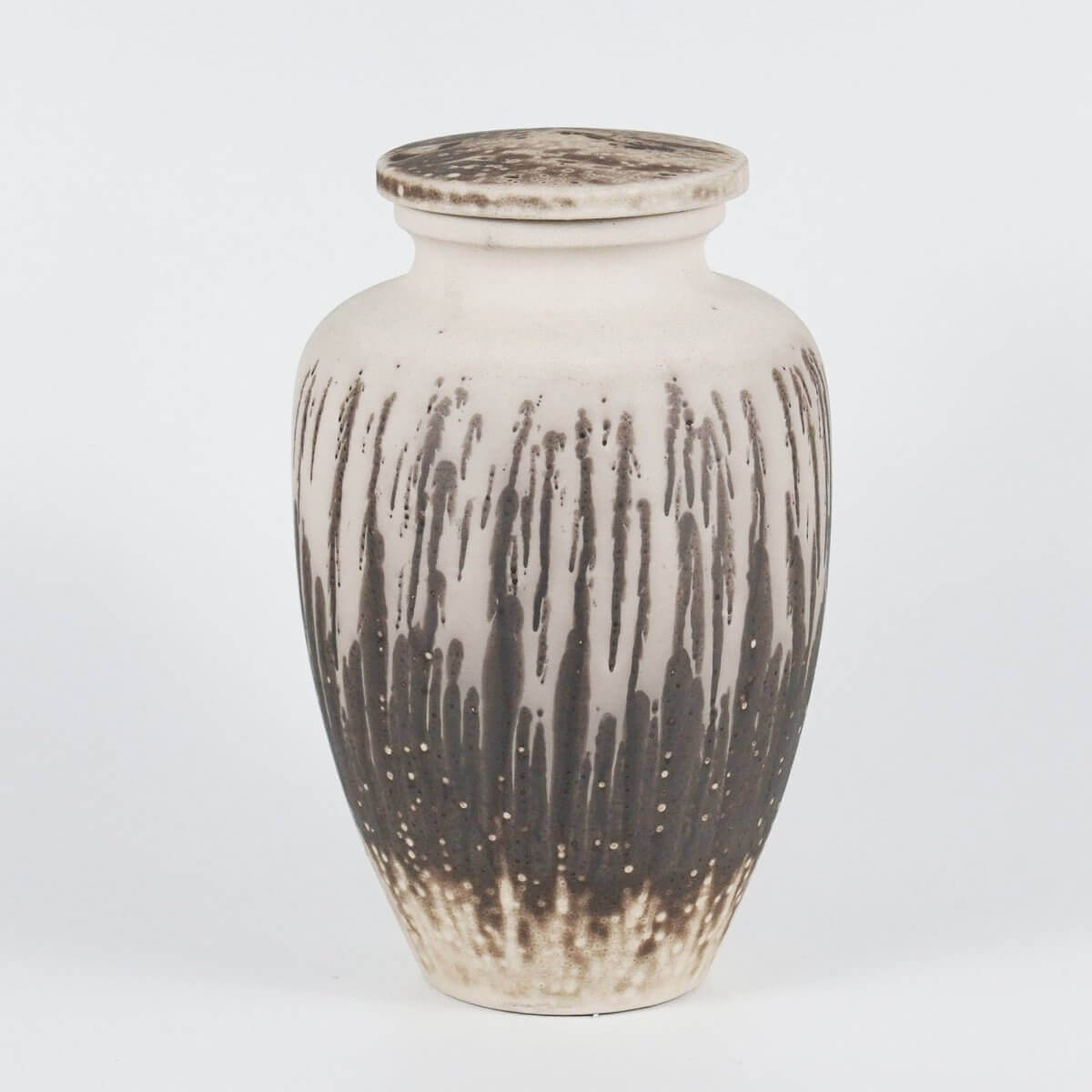 RAAQUU Omoide Ceramic Obvara Urn for Adult Remains/Ashes S/N8000029 - Raku Pottery 170 cubic inches Unique Handmade Cremation Vessel Unique Handmade ceramic pottery raku vases, urns, and home decor, sculptures, wall decor, gifts by Adil Ghani