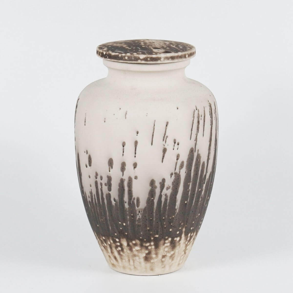 RAAQUU Omoide Ceramic Obvara Urn for Adult Remains/Ashes S/N8000029 - Raku Pottery 170 cubic inches Unique Handmade Cremation Vessel Unique Handmade ceramic pottery raku vases, urns, and home decor, sculptures, wall decor, gifts by Adil Ghani