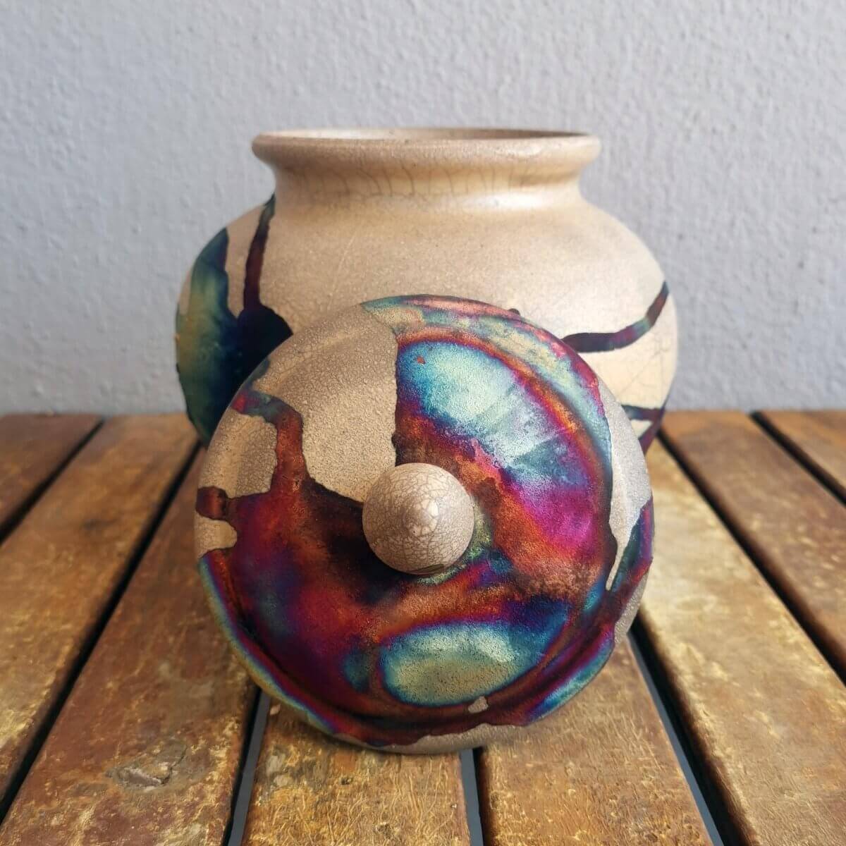 RAAQUU Tamashii Ceramic Pet Urn (Pre-Order) for Remains - Raku Pottery 85 cubic inches Unique Handmade Cremation Vessel for Ashes, Pets, Cats, Dogs Unique Handmade ceramic pottery raku vases, urns, and home decor, sculptures, wall decor, gifts by Adil Gha
