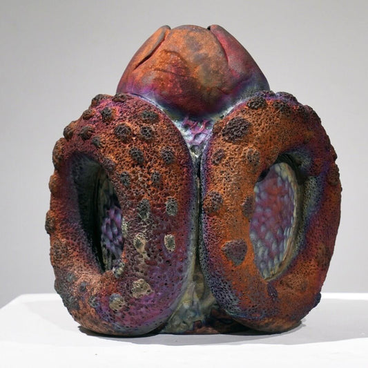 Youth - life magnified collection raku ceramic pottery sculpture by Adil Ghani - RAAQUU