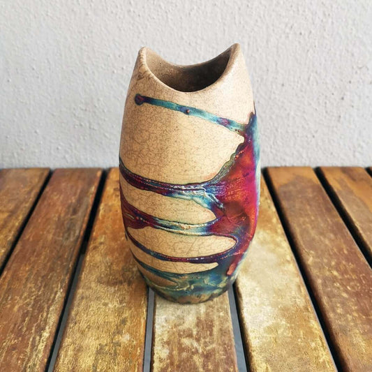 RAAQUU Koi Vase: Where Art, Cheer, and Raku Pottery Collide - RAAQUU