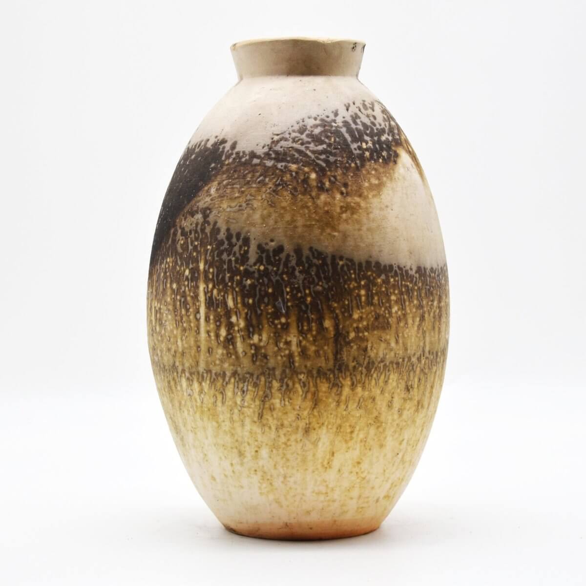 Large Oval Vase Raku pottery vase ceramic home decor