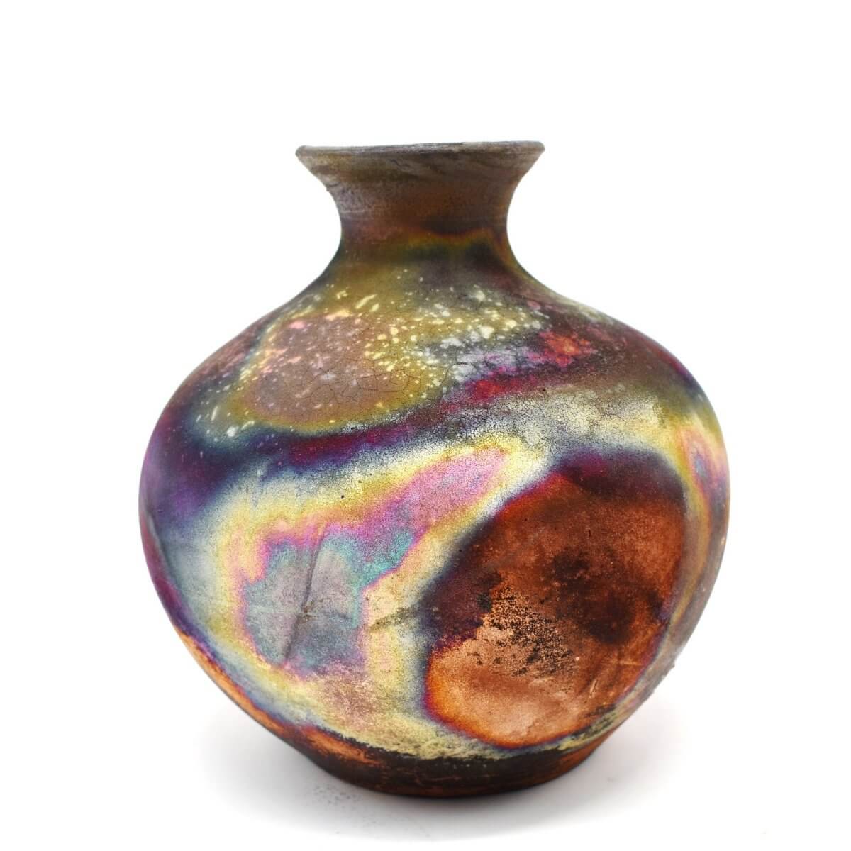 Medium Globe Vase Raku pottery vase ceramic home decor