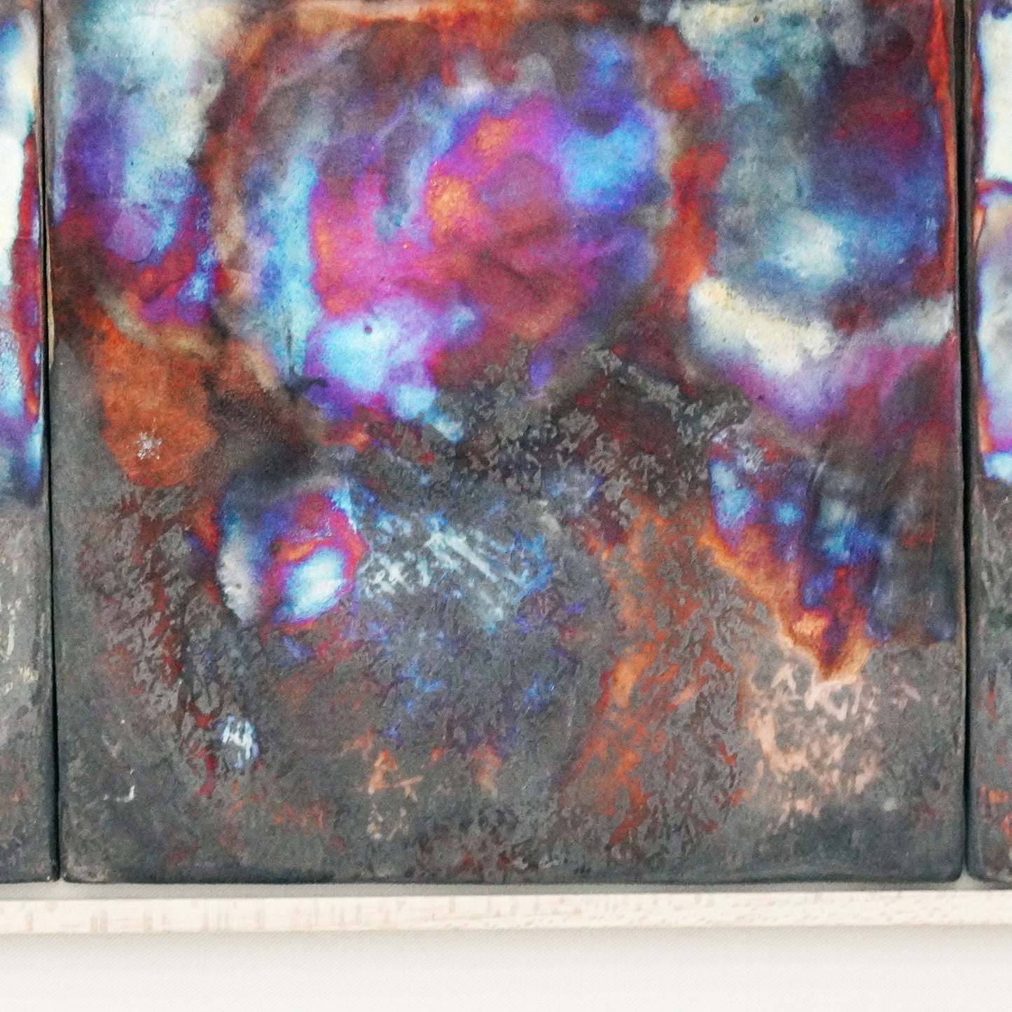 Kaiga 6 - 2' x 3' framed raku ceramic wall art - RAAQUU Serial No. 2400016