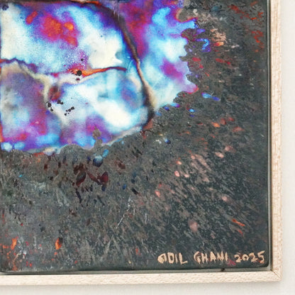 Kaiga 6 - 2' x 3' framed raku ceramic wall art - RAAQUU Serial No. 2400016