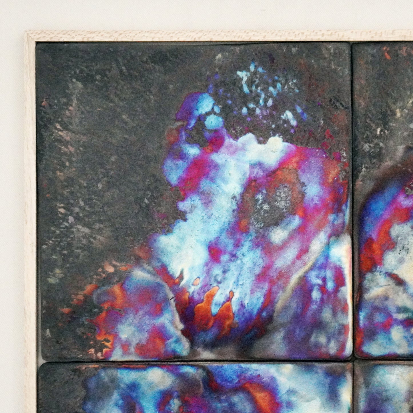 Kaiga 6 - 2' x 3' framed raku ceramic wall art - RAAQUU Serial No. 2400016