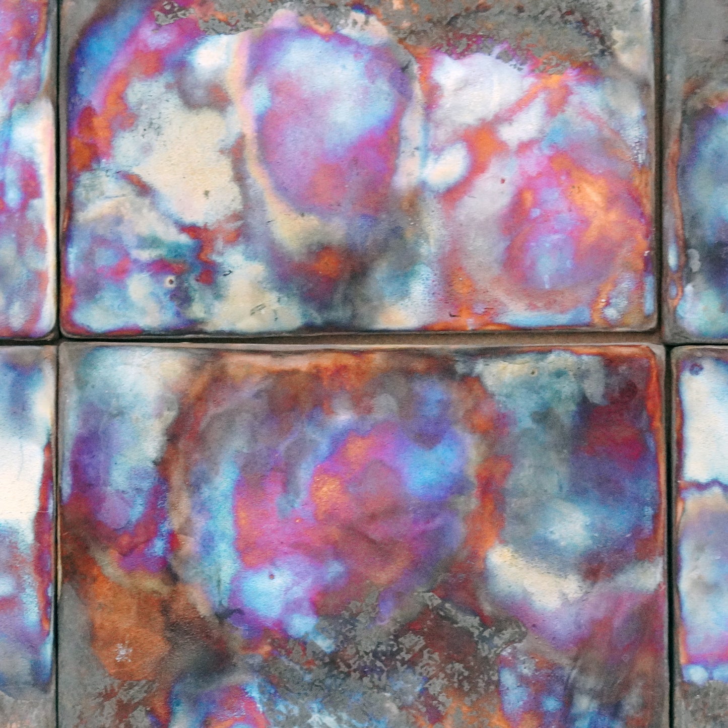 Kaiga 6 - 2' x 3' framed raku ceramic wall art - RAAQUU Serial No. 2400016