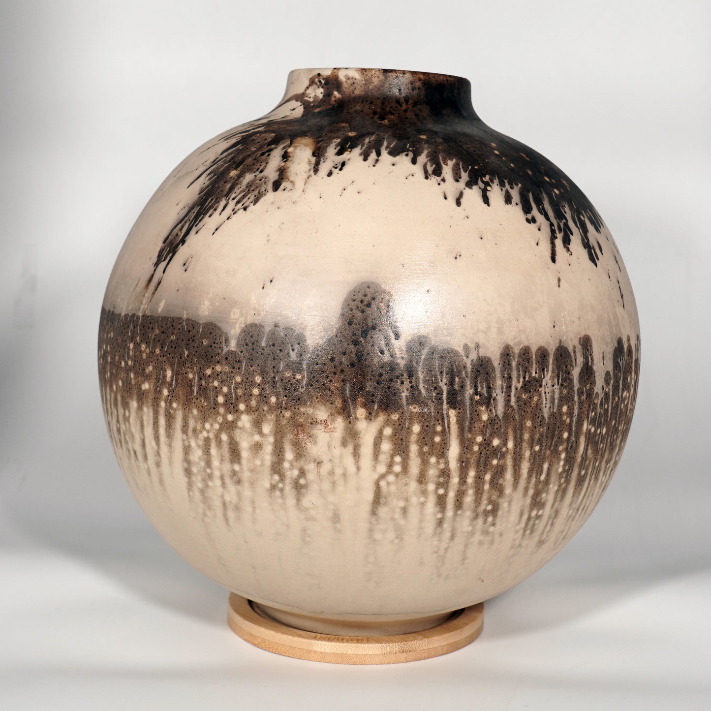 Pre-Order RAAQUU Large Globe Art Series Ceramic Vase  - Raku Pottery