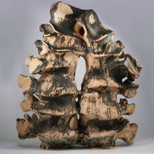Bone series no. 2 - Bones collection raku ceramic pottery sculpture by Adil Ghani Unique Handmade ceramic pottery raku vases, urns, and home decor, sculptures, wall decor, gifts by Adil Ghani