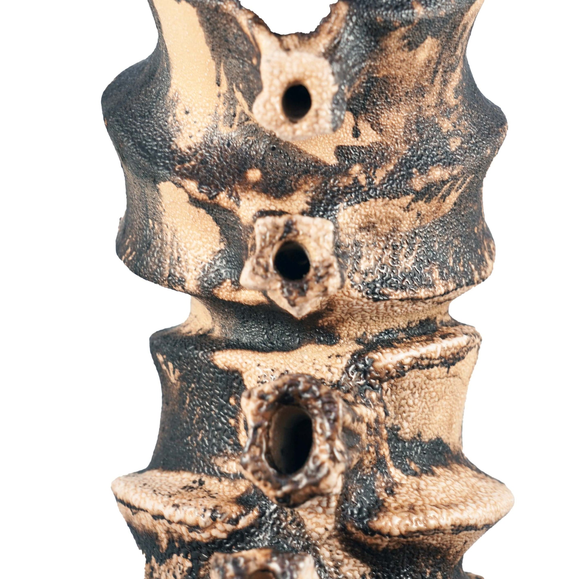 Bone series no. 4 - Bones collection raku ceramic pottery sculpture by Adil Ghani Unique Handmade ceramic pottery raku vases, urns, and home decor, sculptures, wall decor, gifts by Adil Ghani