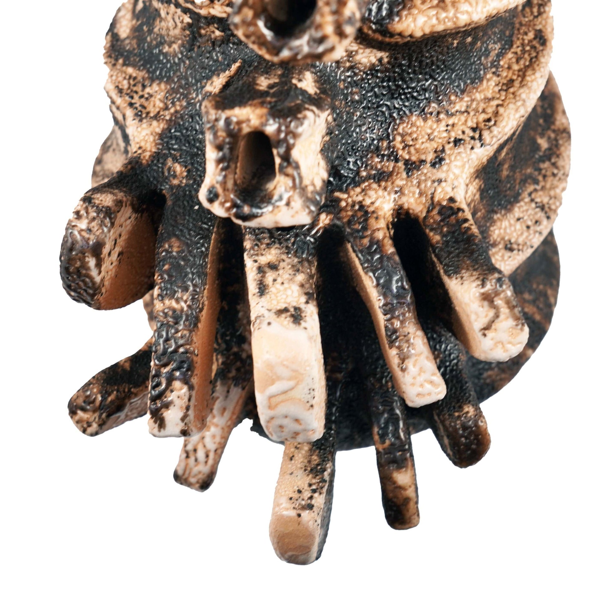 Bone series no. 4 - Bones collection raku ceramic pottery sculpture by Adil Ghani Unique Handmade ceramic pottery raku vases, urns, and home decor, sculptures, wall decor, gifts by Adil Ghani