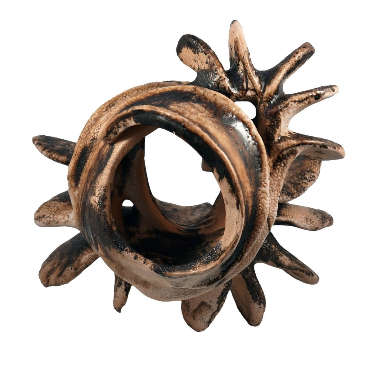 Bone series no. 1 - Bones collection raku ceramic pottery sculpture by Adil Ghani Unique Handmade ceramic pottery raku vases, urns, and home decor, sculptures, wall decor, gifts by Adil Ghani