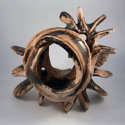Bone series no. 1 - Bones collection raku ceramic pottery sculpture by Adil Ghani Unique Handmade ceramic pottery raku vases, urns, and home decor, sculptures, wall decor, gifts by Adil Ghani