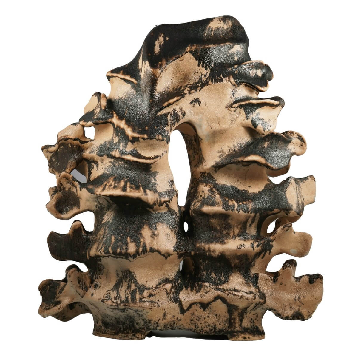 Bone series no. 2 - Bones collection raku ceramic pottery sculpture by Adil Ghani Unique Handmade ceramic pottery raku vases, urns, and home decor, sculptures, wall decor, gifts by Adil Ghani