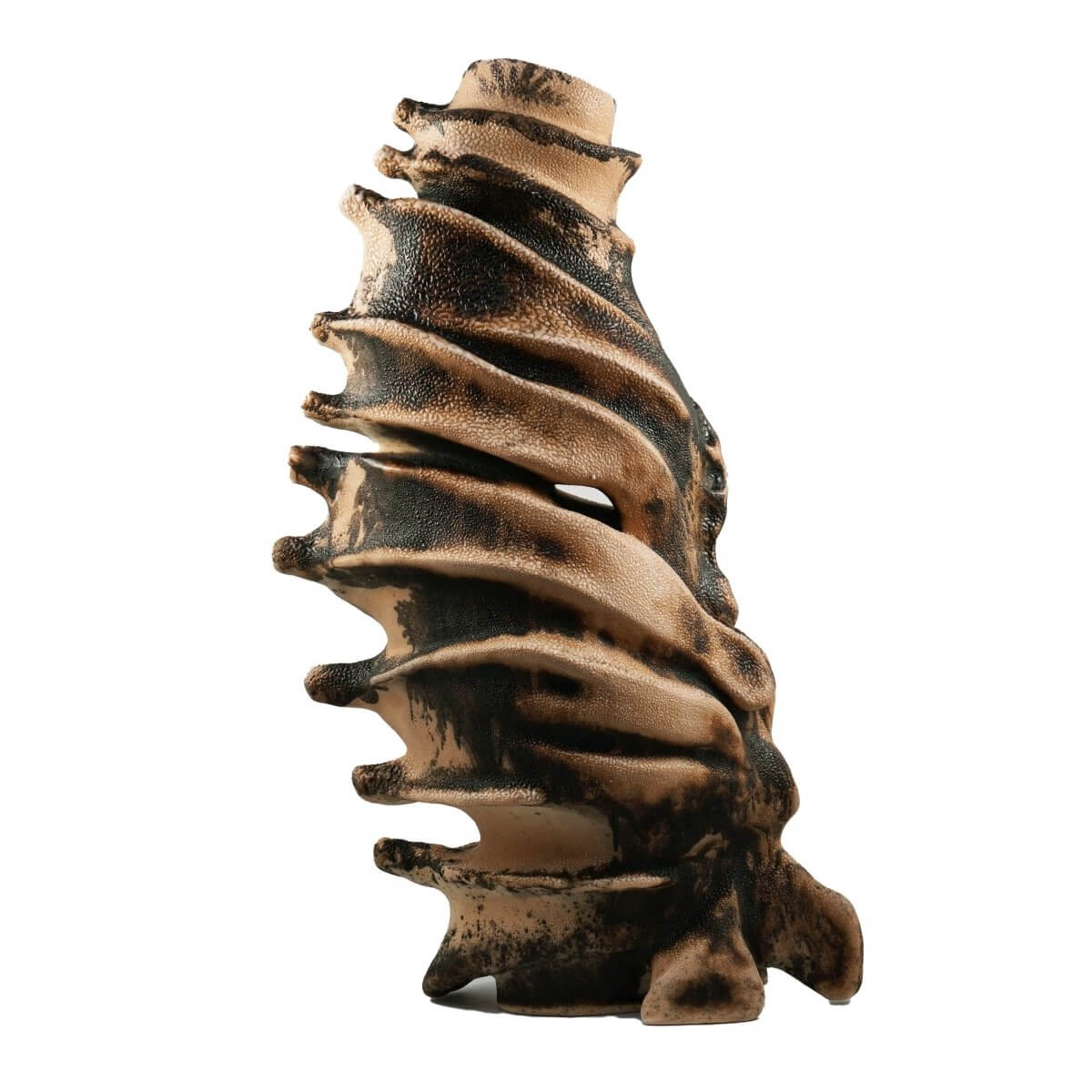 Bone series no. 3 - Bones collection raku ceramic pottery sculpture by Adil Ghani Unique Handmade ceramic pottery raku vases, urns, and home decor, sculptures, wall decor, gifts by Adil Ghani
