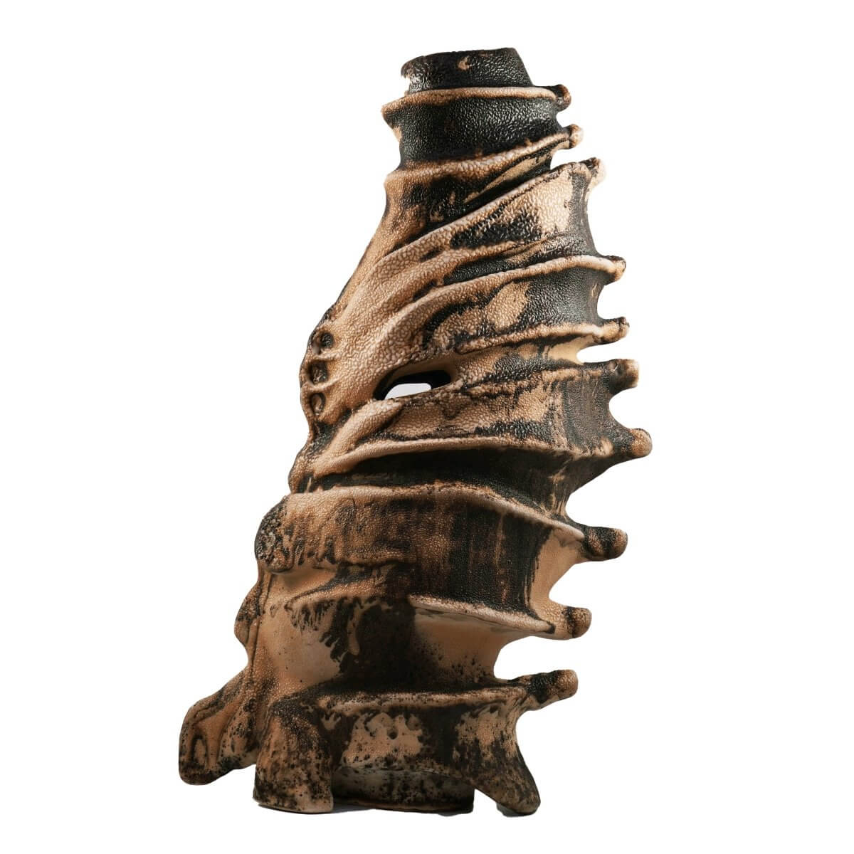 Bone series no. 3 - Bones collection raku ceramic pottery sculpture by Adil Ghani Unique Handmade ceramic pottery raku vases, urns, and home decor, sculptures, wall decor, gifts by Adil Ghani