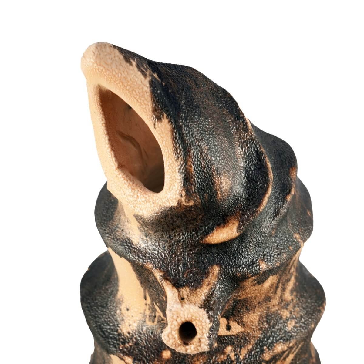 Bone series no. 4 - Bones collection raku ceramic pottery sculpture by Adil Ghani Unique Handmade ceramic pottery raku vases, urns, and home decor, sculptures, wall decor, gifts by Adil Ghani
