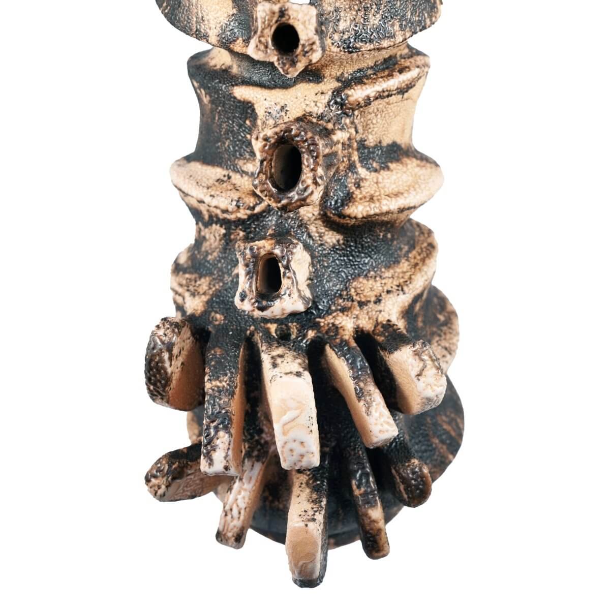 Bone series no. 4 - Bones collection raku ceramic pottery sculpture by Adil Ghani Unique Handmade ceramic pottery raku vases, urns, and home decor, sculptures, wall decor, gifts by Adil Ghani