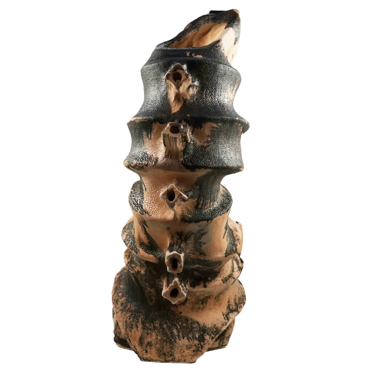 Bone series no. 4 - Bones collection raku ceramic pottery sculpture by Adil Ghani Unique Handmade ceramic pottery raku vases, urns, and home decor, sculptures, wall decor, gifts by Adil Ghani