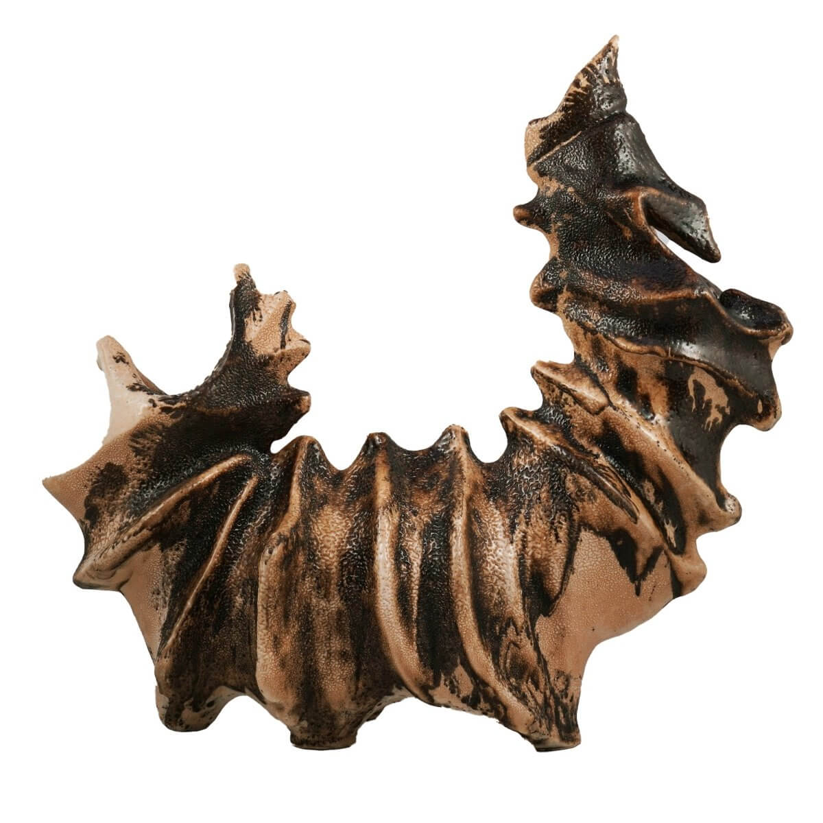 Bone series no. 5 - Bones collection raku ceramic pottery sculpture by Adil Ghani Unique Handmade ceramic pottery raku vases, urns, and home decor, sculptures, wall decor, gifts by Adil Ghani