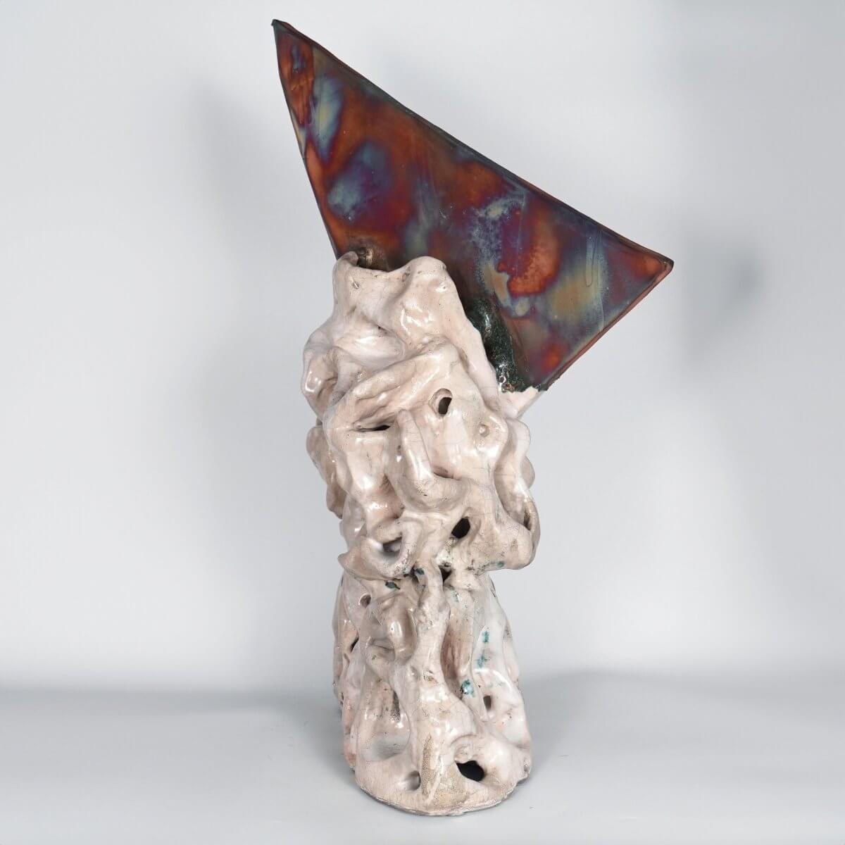 Bones Series - Inhumane - Bones collection raku ceramic pottery sculpture by Adil Ghani Unique Handmade ceramic pottery raku vases, urns, and home decor, sculptures, wall decor, gifts by Adil Ghani