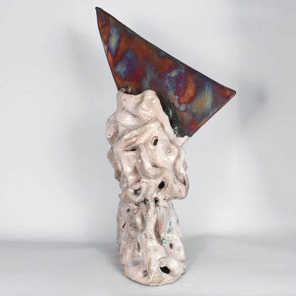 Bones Series - Inhumane - Bones collection raku ceramic pottery sculpture by Adil Ghani Unique Handmade ceramic pottery raku vases, urns, and home decor, sculptures, wall decor, gifts by Adil Ghani