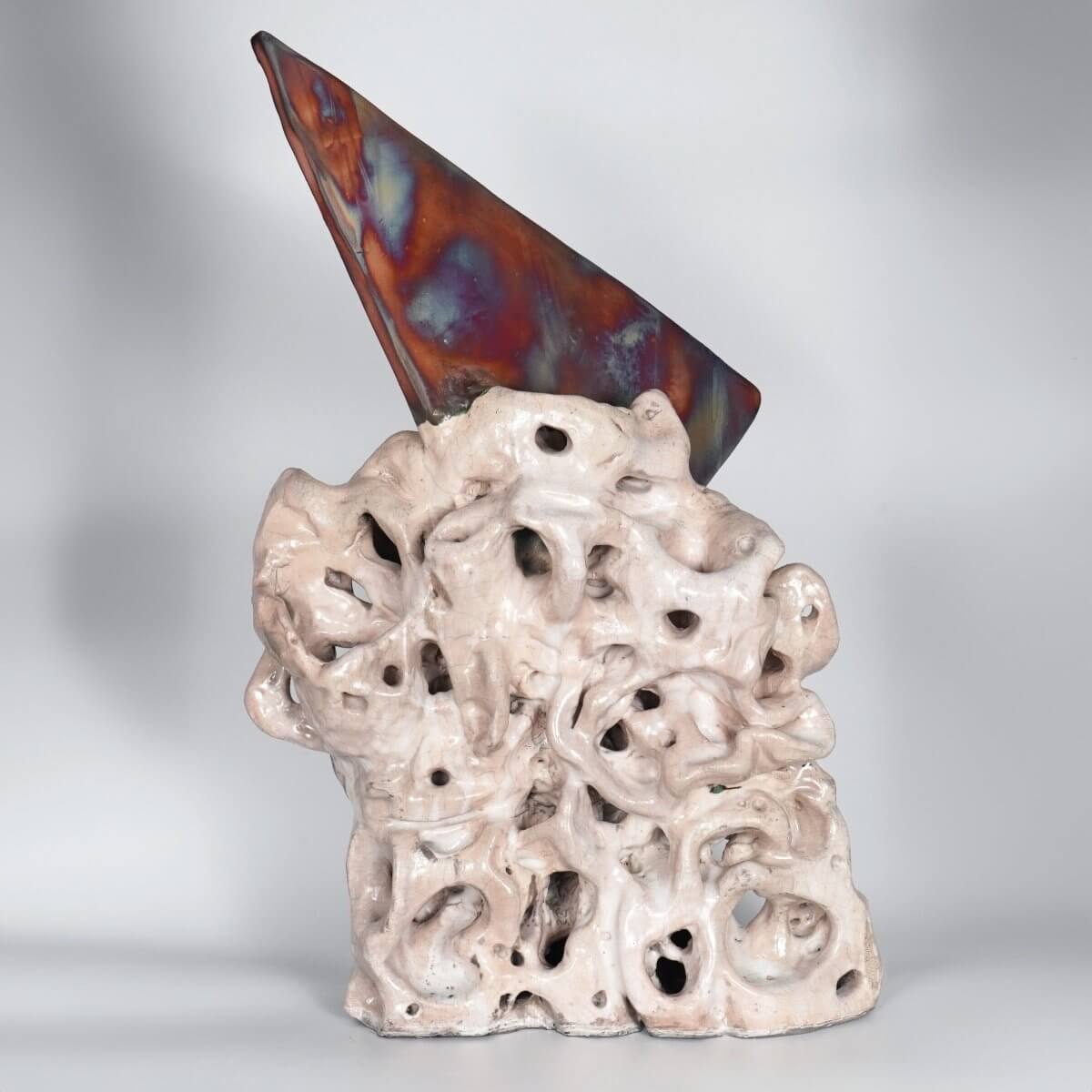 Bones Series - Inhumane - Bones collection raku ceramic pottery sculpture by Adil Ghani Unique Handmade ceramic pottery raku vases, urns, and home decor, sculptures, wall decor, gifts by Adil Ghani