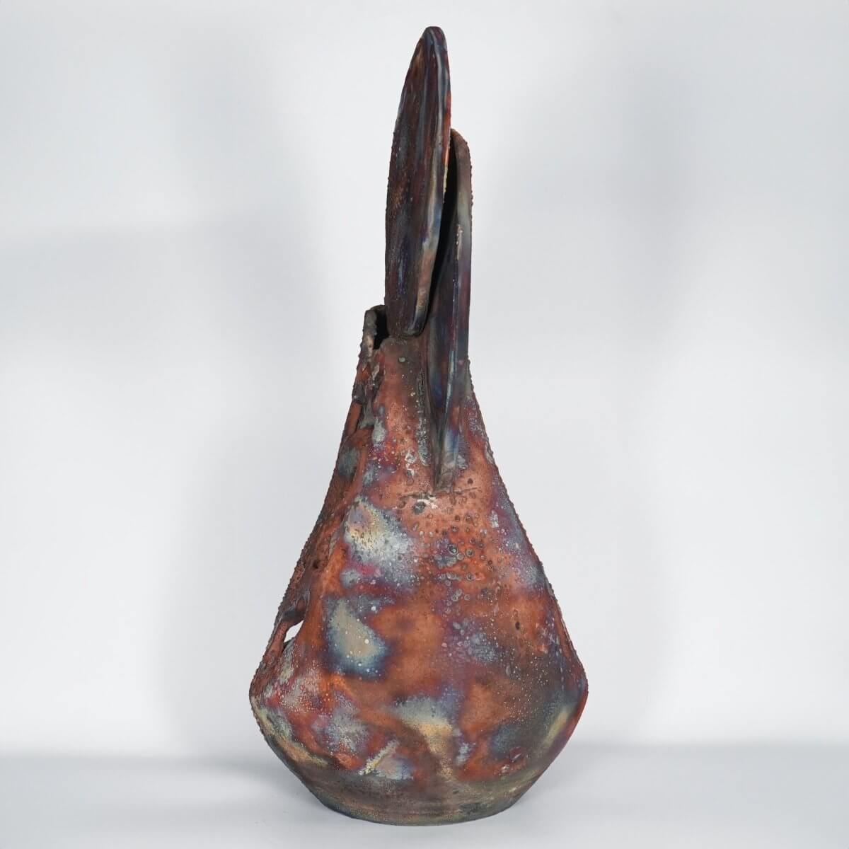 Bones Series - Sadism - Bones collection raku ceramic pottery sculpture by Adil Ghani Unique Handmade ceramic pottery raku vases, urns, and home decor, sculptures, wall decor, gifts by Adil Ghani