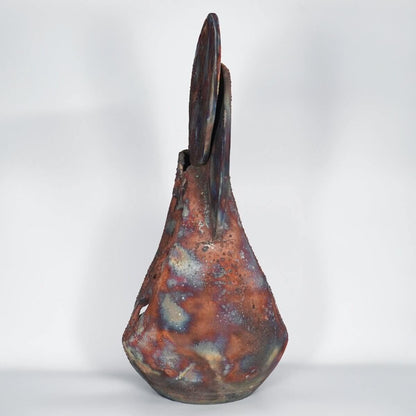 Bones Series - Sadism - Bones collection raku ceramic pottery sculpture by Adil Ghani Unique Handmade ceramic pottery raku vases, urns, and home decor, sculptures, wall decor, gifts by Adil Ghani