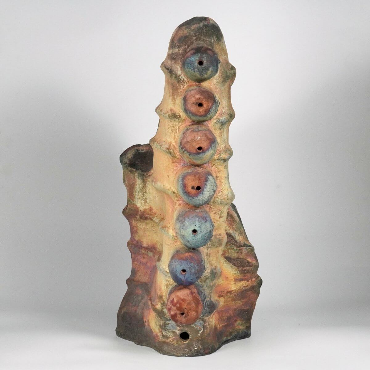 Bones Series - The Corporation - Bones collection raku ceramic pottery sculpture by Adil Ghani Unique Handmade ceramic pottery raku vases, urns, and home decor, sculptures, wall decor, gifts by Adil Ghani
