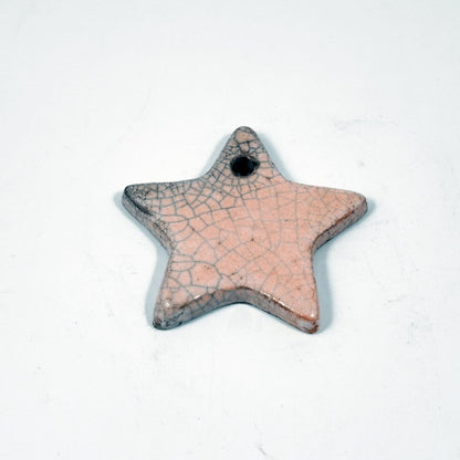 Christmas Ornaments Set Raku Ceramic Pottery Decor - RAAQUU Unique Handmade ceramic pottery raku vases, urns, and home decor, sculptures, wall decor, gifts by Adil Ghani