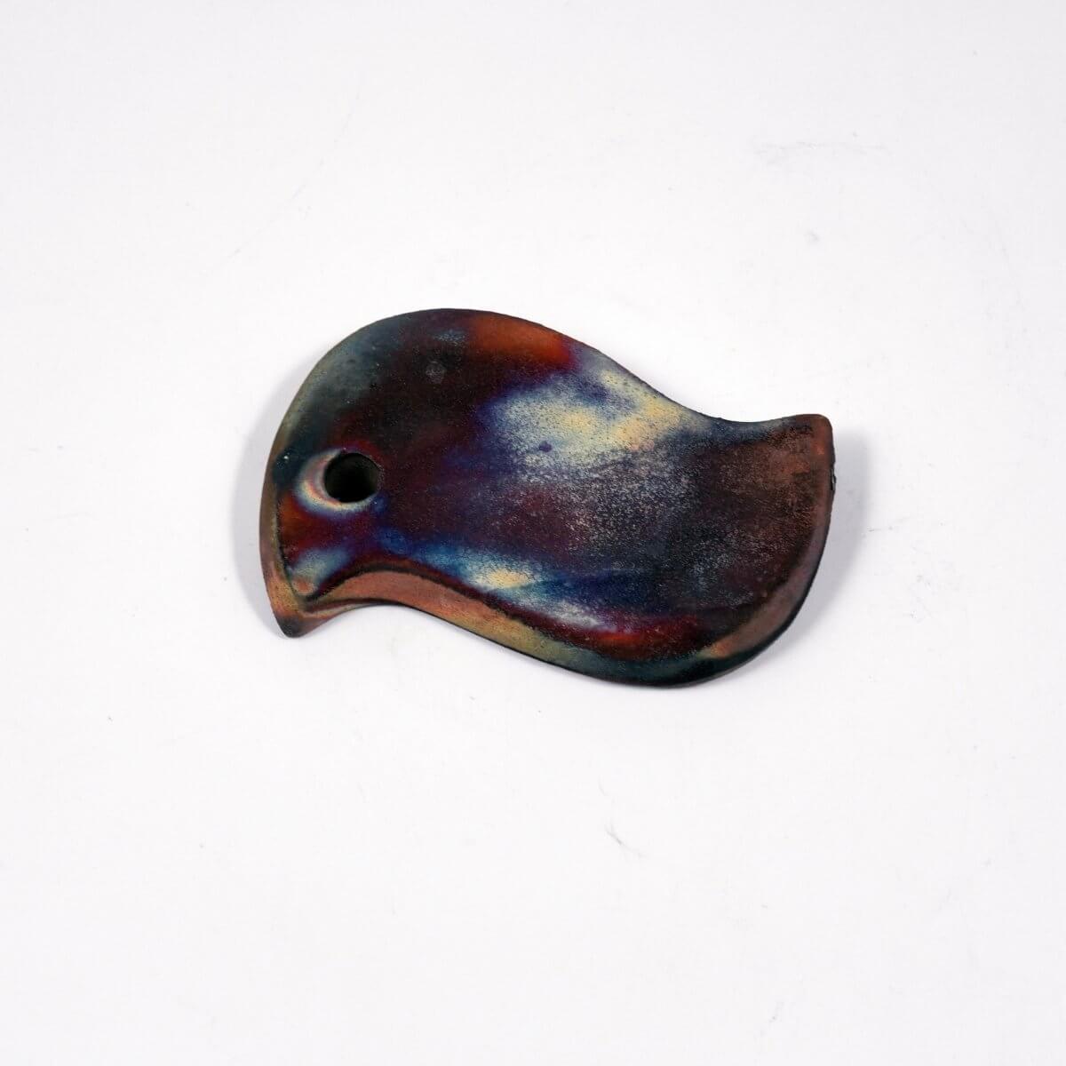 Christmas Ornaments Set Raku Ceramic Pottery Decor - RAAQUU Unique Handmade ceramic pottery raku vases, urns, and home decor, sculptures, wall decor, gifts by Adil Ghani