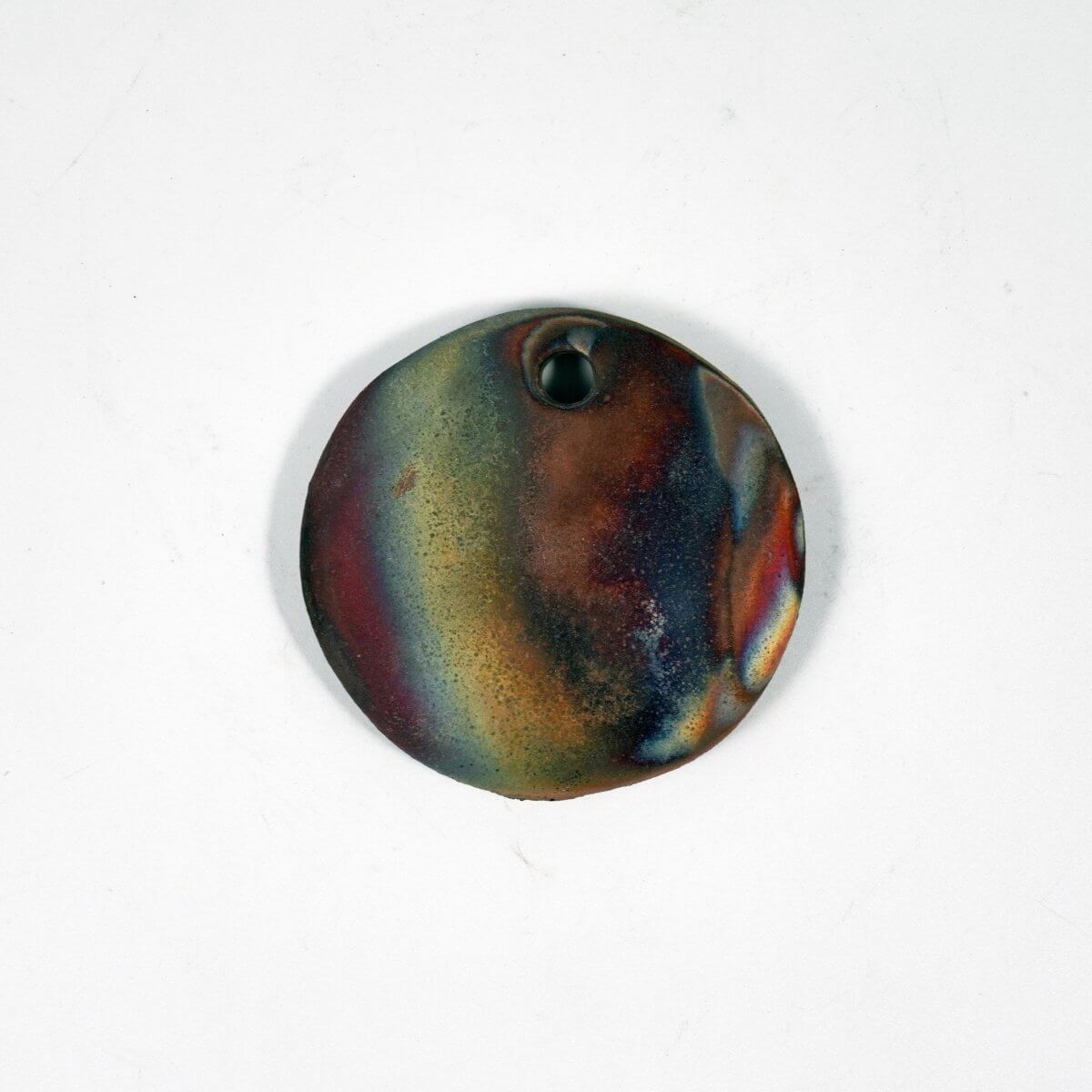 Christmas Ornaments Set Raku Ceramic Pottery Decor - RAAQUU Unique Handmade ceramic pottery raku vases, urns, and home decor, sculptures, wall decor, gifts by Adil Ghani
