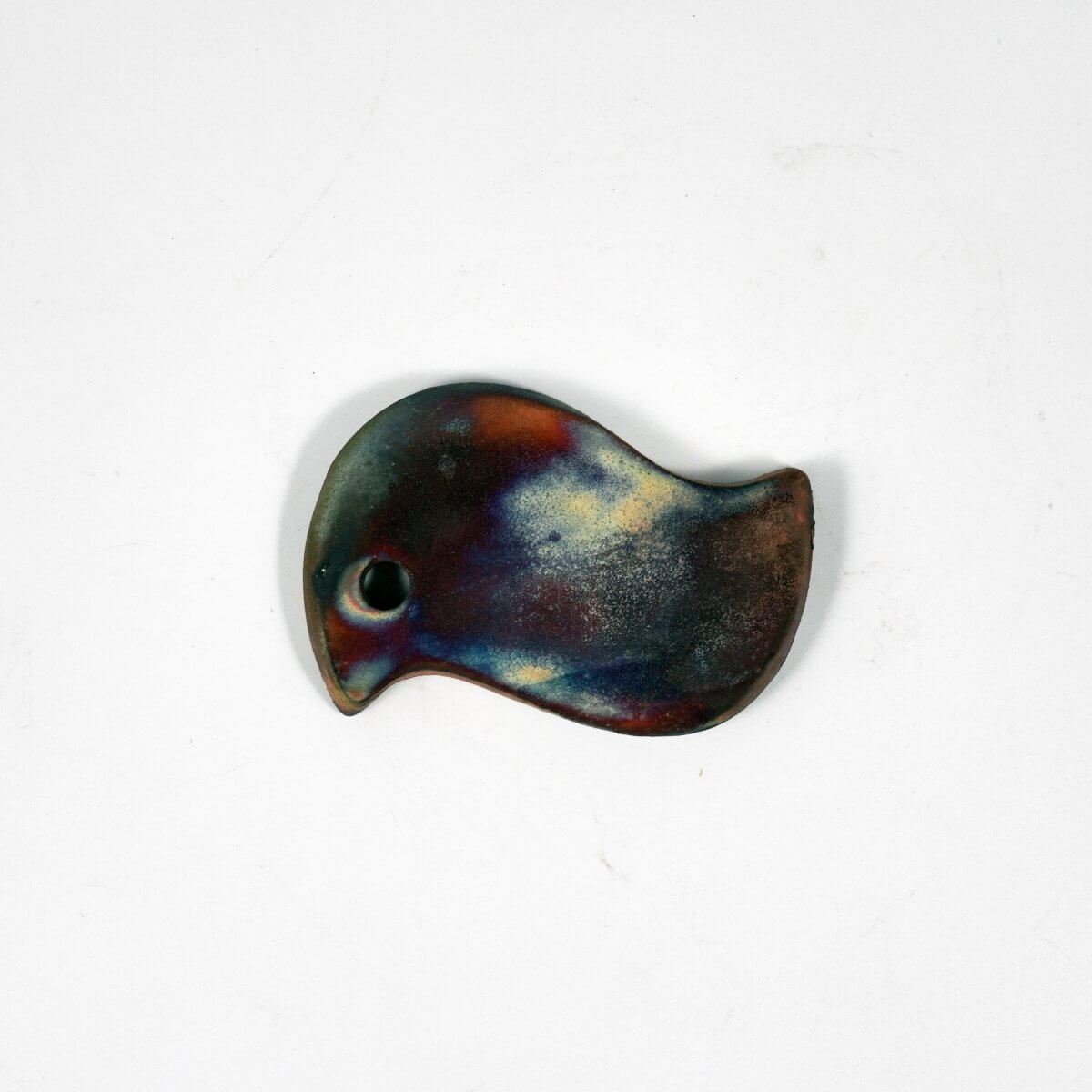 Christmas Ornaments Set Raku Ceramic Pottery Decor - RAAQUU Unique Handmade ceramic pottery raku vases, urns, and home decor, sculptures, wall decor, gifts by Adil Ghani