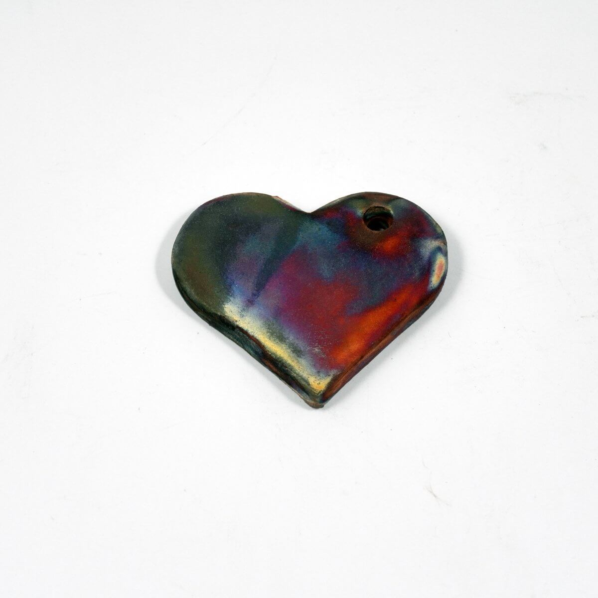 Christmas Ornaments Set Raku Ceramic Pottery Decor - RAAQUU Unique Handmade ceramic pottery raku vases, urns, and home decor, sculptures, wall decor, gifts by Adil Ghani