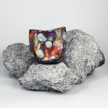 Dokutsu Ceramic Raku Vase - RAAQUU Basics handmade pottery home decor - RAAQUU