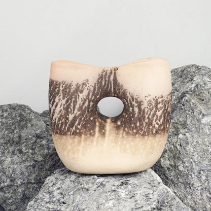 Dokutsu Ceramic Raku Vase - RAAQUU Basics handmade pottery home decor - RAAQUU