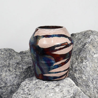 Hoseki Ceramic Raku Pottery Vase - RAAQUU