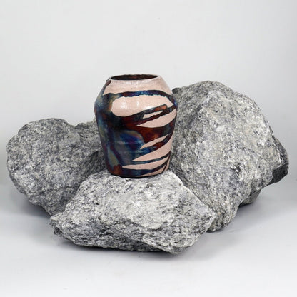 Hoseki Ceramic Raku Pottery Vase - RAAQUU