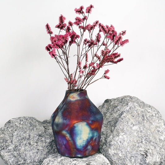 Inaka Ceramic Raku Pottery Vase - RAAQUU