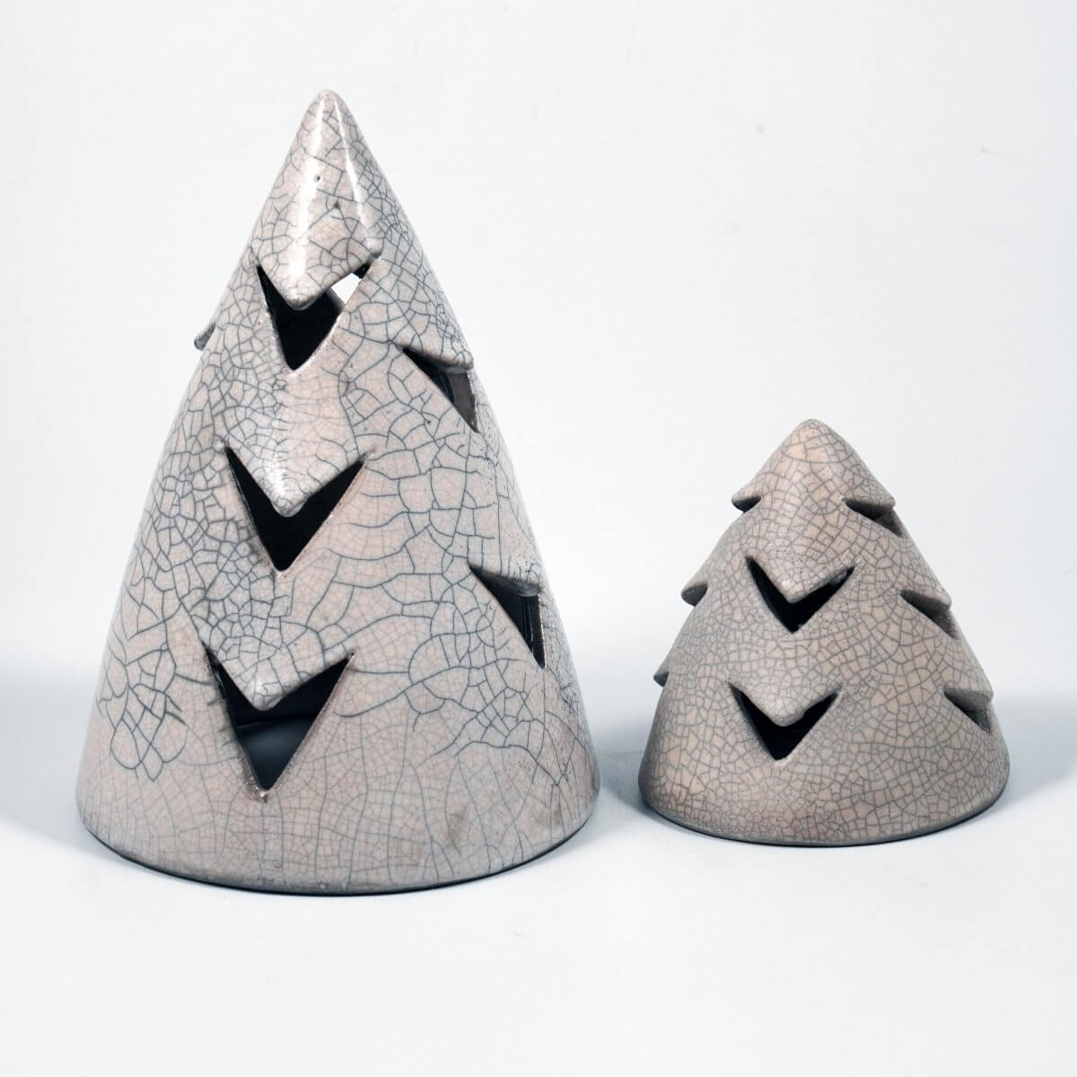 Ki Christmas Tree Decorative Tealing and Candle Cover Unique Handmade ceramic pottery raku vases, urns, and home decor, sculptures, wall decor, gifts by Adil Ghani