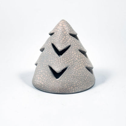 Ki Christmas Tree Decorative Tealing and Candle Cover Unique Handmade ceramic pottery raku vases, urns, and home decor, sculptures, wall decor, gifts by Adil Ghani