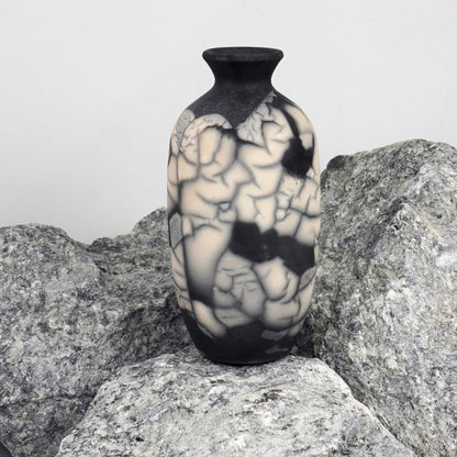Koban Ceramic Raku Pottery Vase with Water Tube - RAAQUU