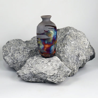 Koban Ceramic Raku Pottery Vase with Water Tube - RAAQUU