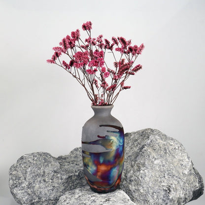 Koban Ceramic Raku Pottery Vase with Water Tube - RAAQUU