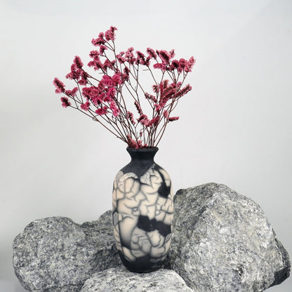 Koban Ceramic Raku Pottery Vase with Water Tube - RAAQUU