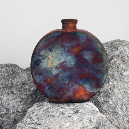Kumo Ceramic Raku Pottery Vase - RAAQUU
