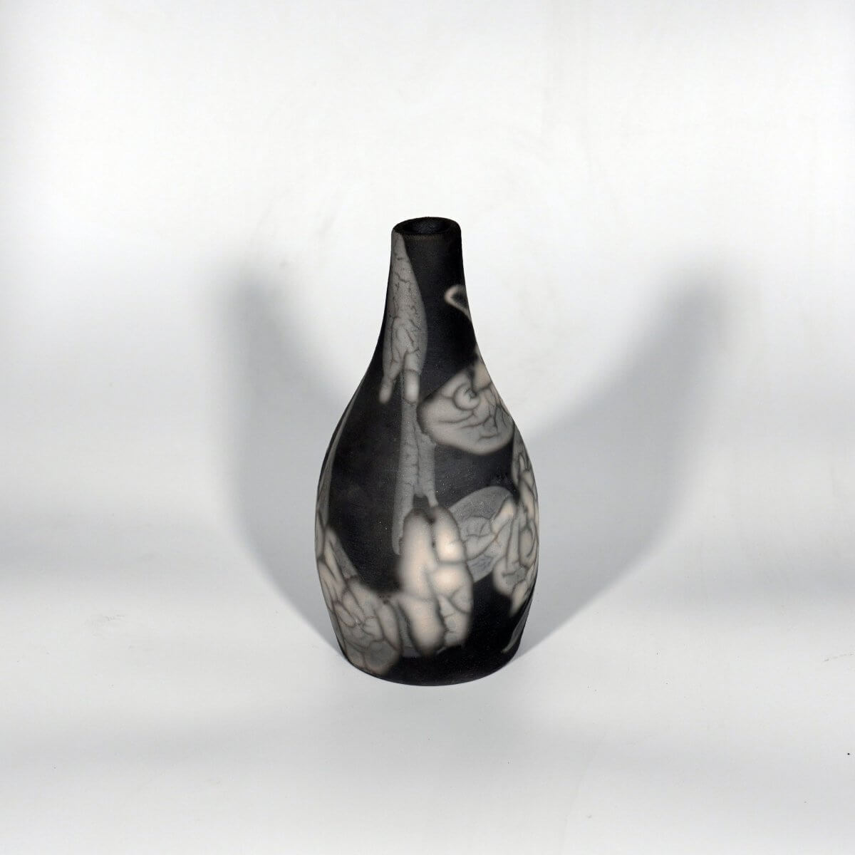 Natsu Ceramic Raku Pottery Vase Unique Handmade ceramic pottery raku vases, urns, and home decor, sculptures, wall decor, gifts by Adil Ghani