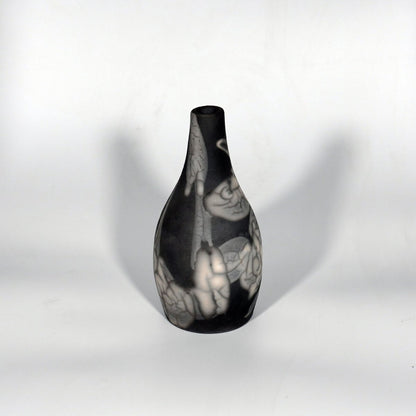 Natsu Ceramic Raku Pottery Vase Unique Handmade ceramic pottery raku vases, urns, and home decor, sculptures, wall decor, gifts by Adil Ghani
