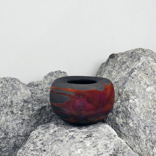 Nikko Ceramic Raku Pottery Vase - RAAQUU